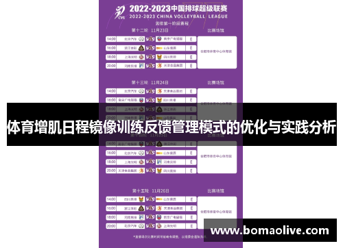 体育增肌日程镜像训练反馈管理模式的优化与实践分析