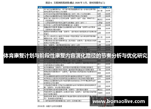 体育康复计划与阶段性康复内容演化路径的节奏分析与优化研究